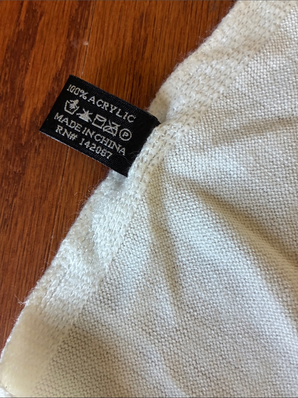Noelle Cream Button-Front Poncho shawl scarf - Picture 7 of 7